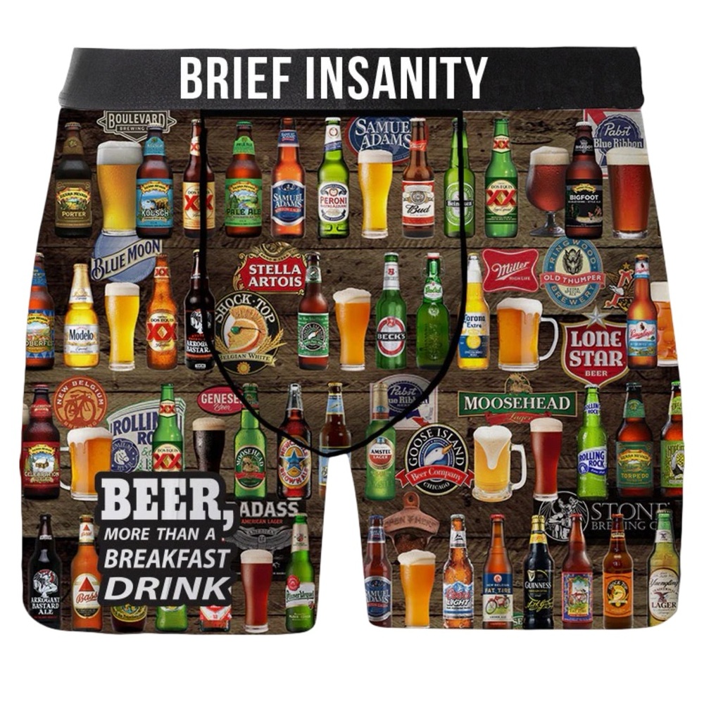 BRIEF INSANITY BEER FOR BREAKFAST UNDERWEAR